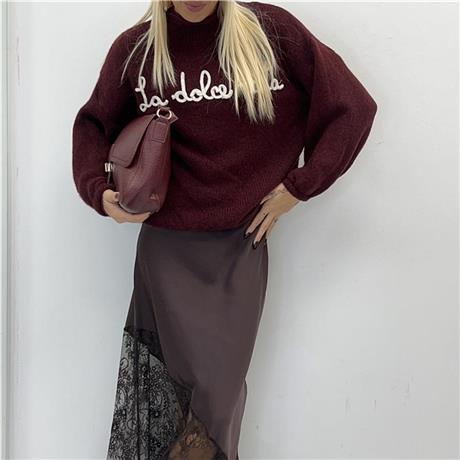 Gonna effetto raso PIZZO